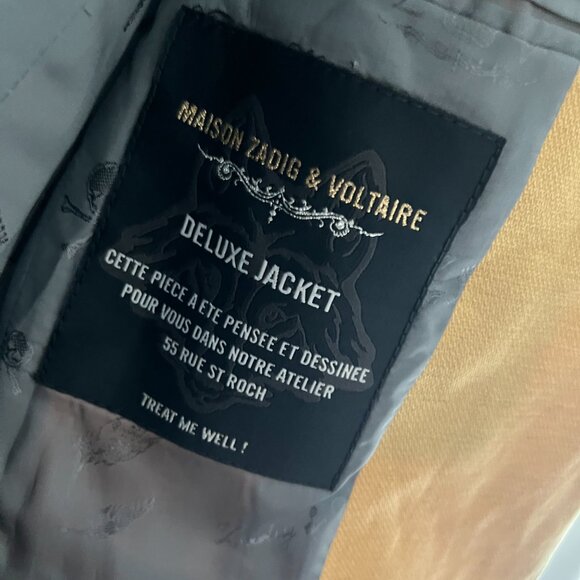 Zadig & Voltaire Deluxe Linen Blend Jacket Yellow - Picture 2 of 4